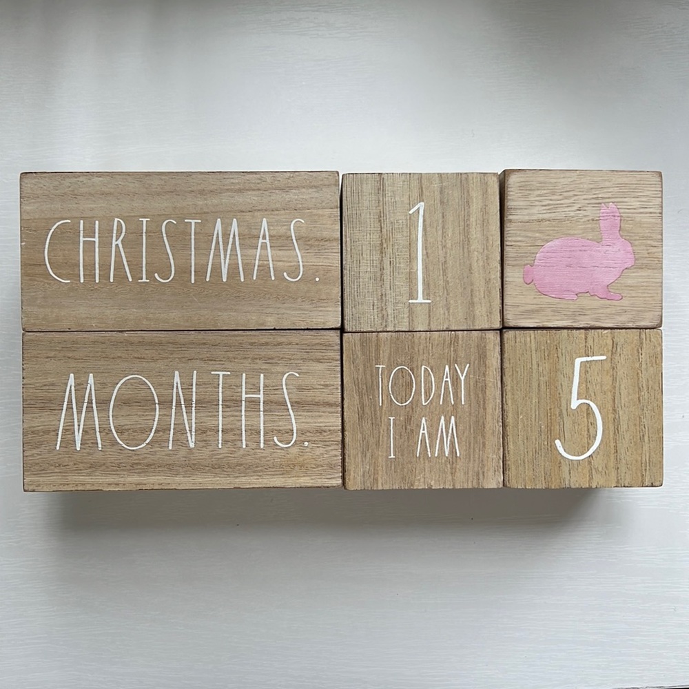 Baby milestone blocks